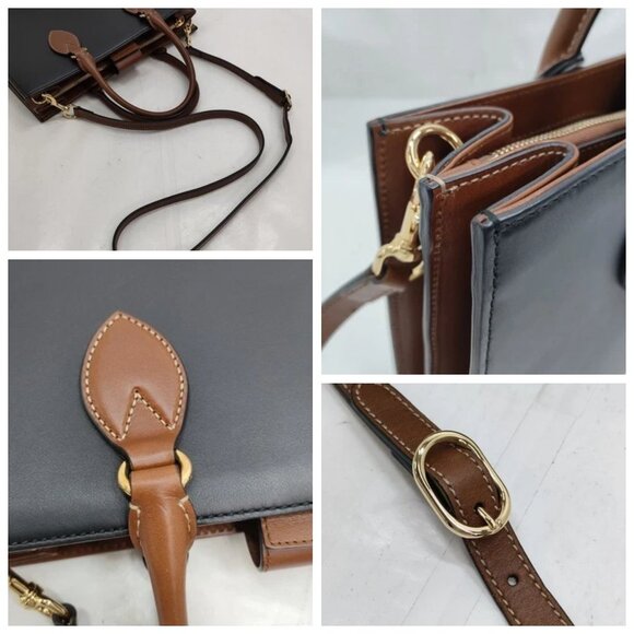 Gucci Hand Bag Black Leather 756-062525 - Picture 7 of 14